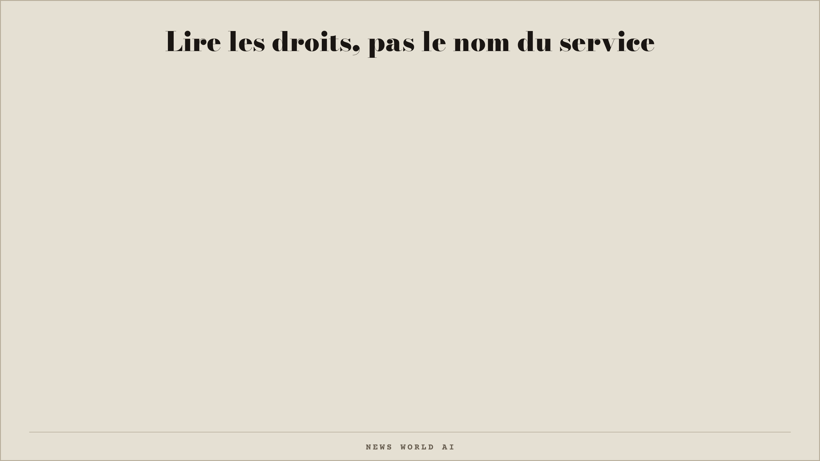 Lire les droits, pas le nom du service