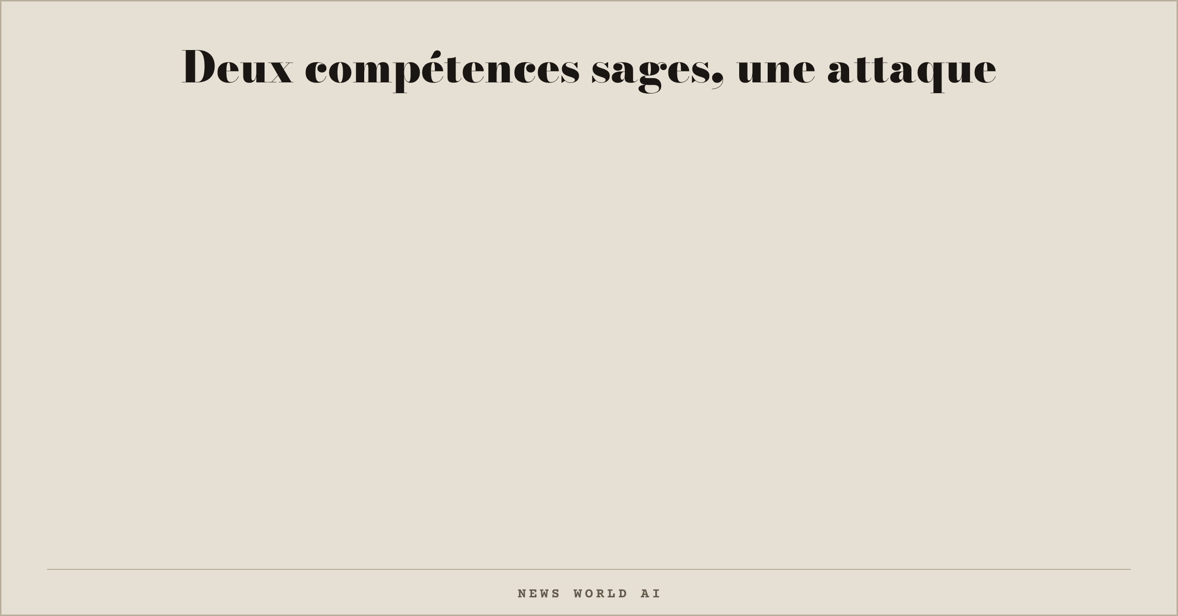 Deux compétences sages, une attaque