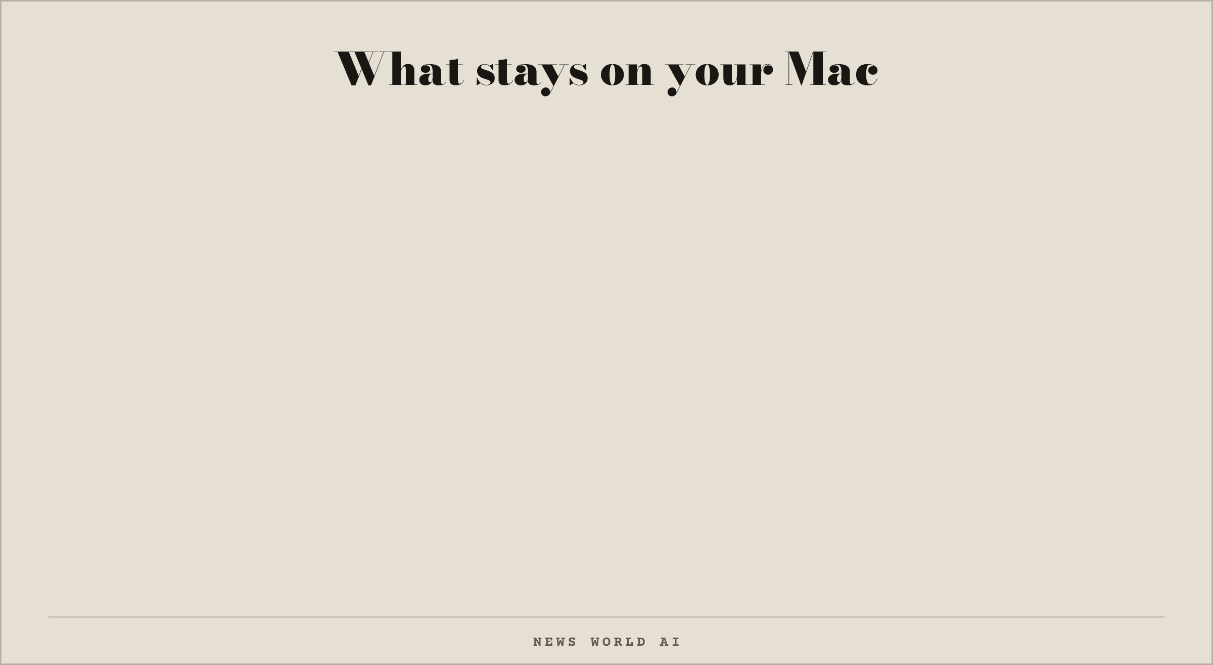 What stays on your Mac