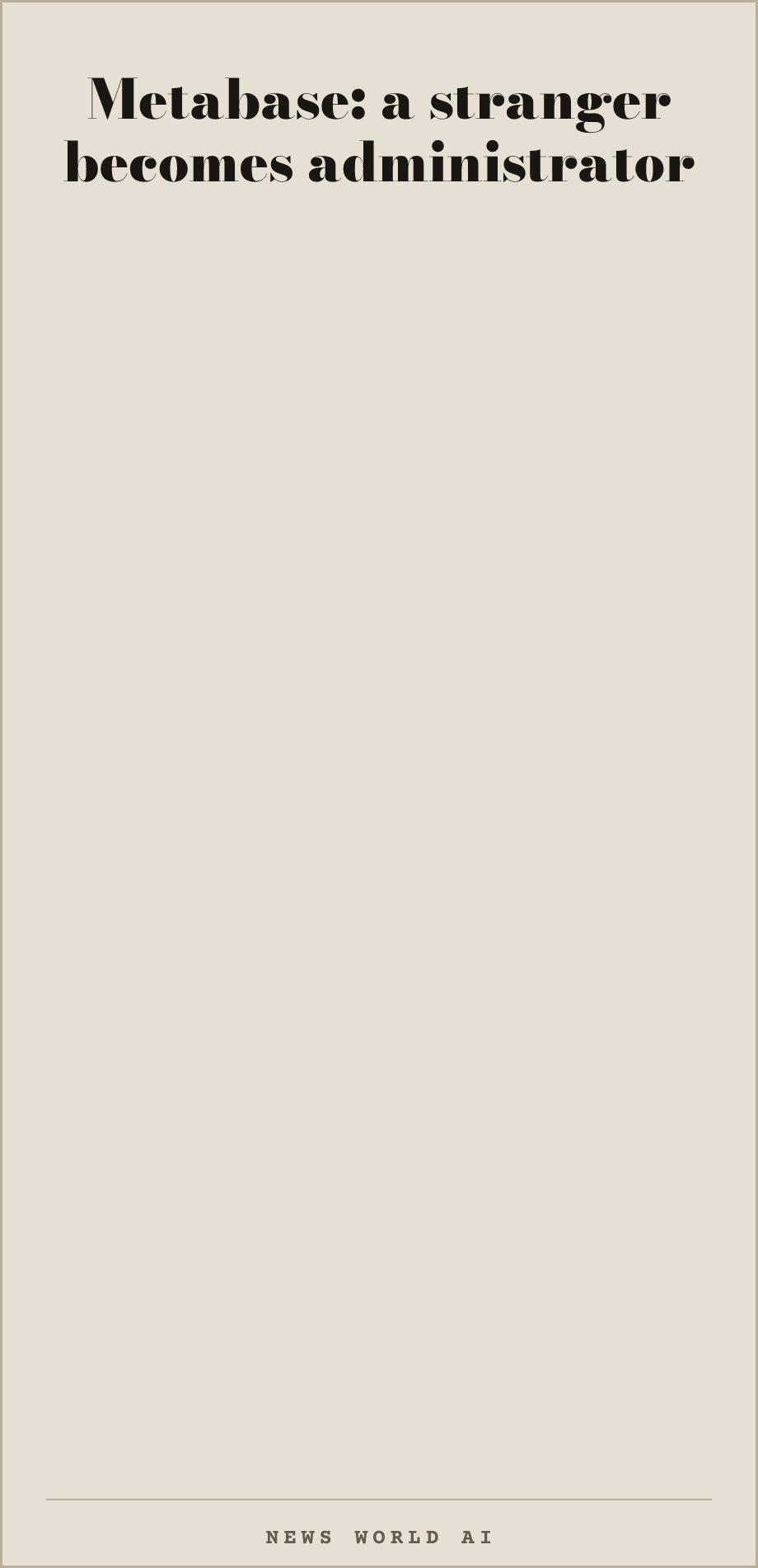 Metabase: a stranger becomes administrator